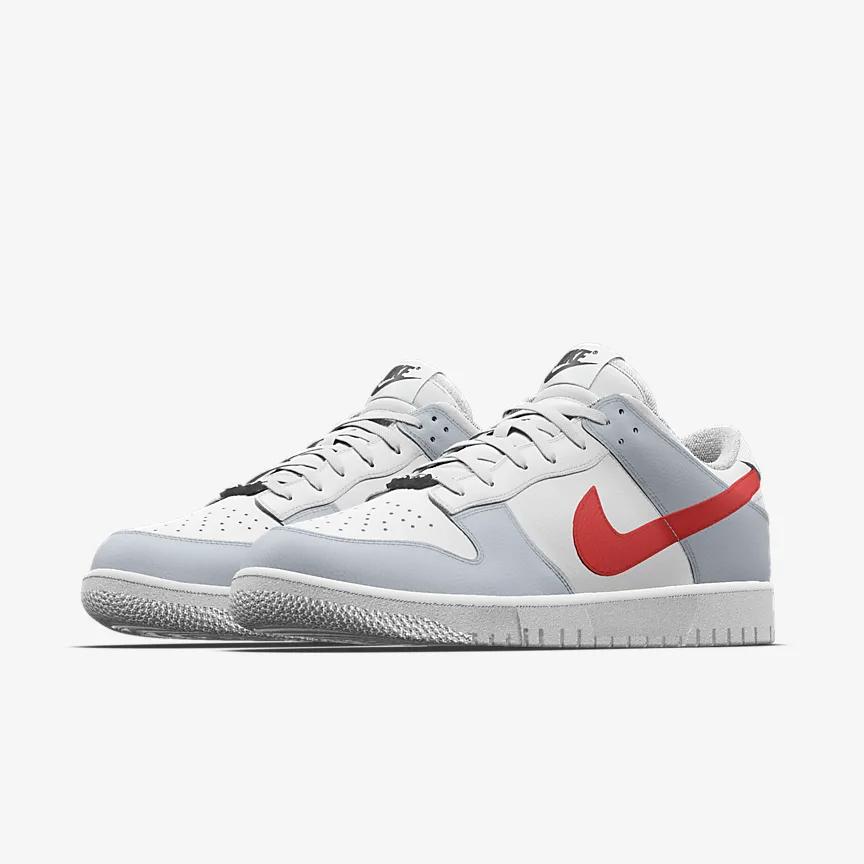 Giày Nike Dunk Low Unlocked By You Nữ Xám Đỏ